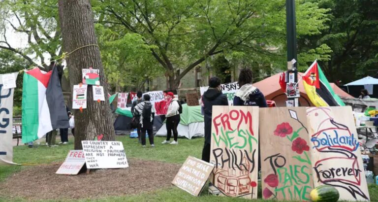 Pro-Palestinian Protest Continues at University of Pennsylvania Despite Calls to Disband