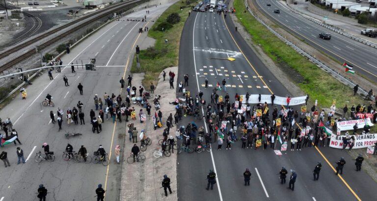 Protesters Against the Gaza War Are Blocking Bridges and Expressways Leading to Airports in Various U.S. Cities